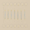 Gracey Curette & Scaler Set, 7-Piece Gold Plasma-Coated, Sizes 1/2–13/14 | Dental Instruments | Toolsmith Ltd UK