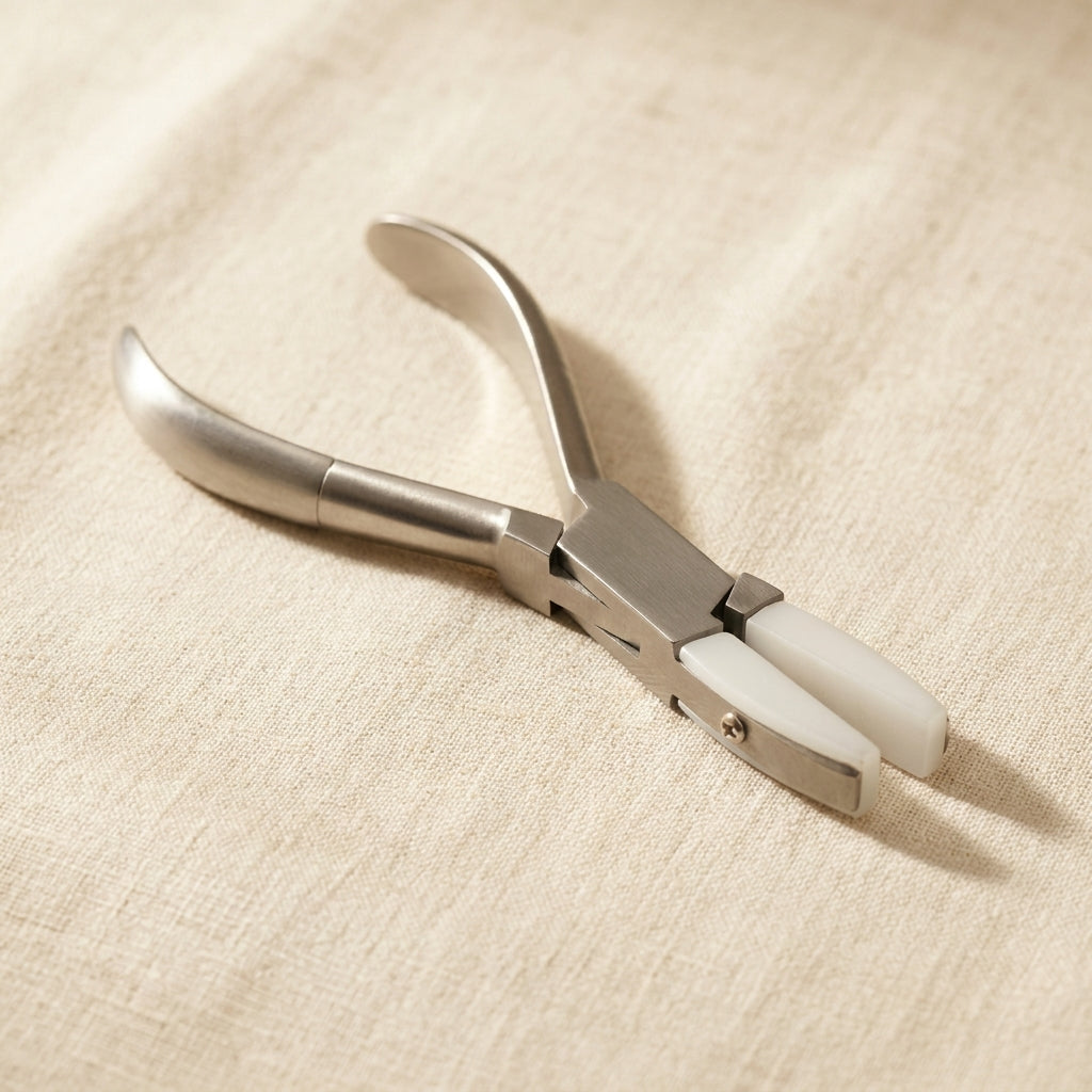 12 MM Wide Jaws Nylon Flat Nose Bracer Optical Pliers, Stainless Steel, 6-Inch Jewellery Making, Crafts and Opticians Tool | Jewellery Making Tools | Toolsmith Ltd UK