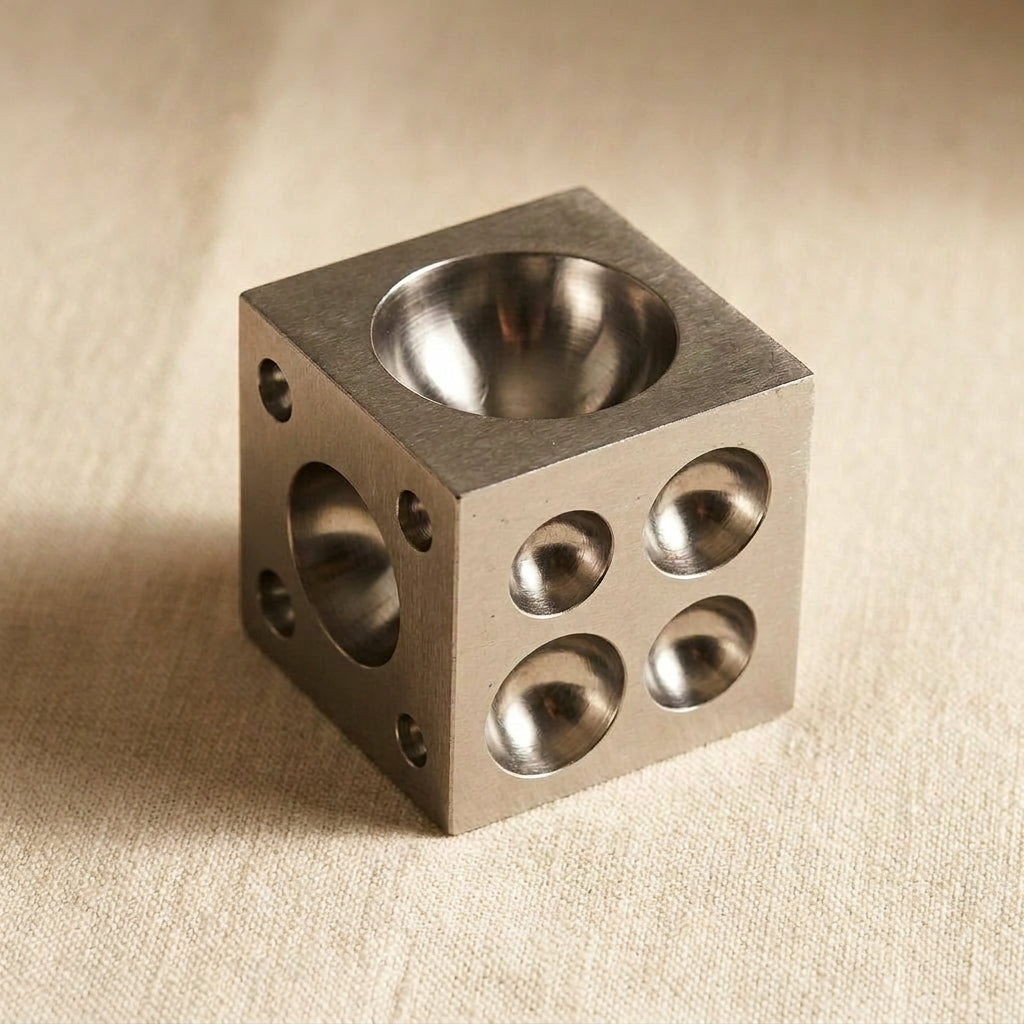 2.5" Steel Doming Dapping Block/ Die, Metal Shaping Tool for Beads and Jewellery Making | Jewellery Making Tools | Toolsmith Ltd UK