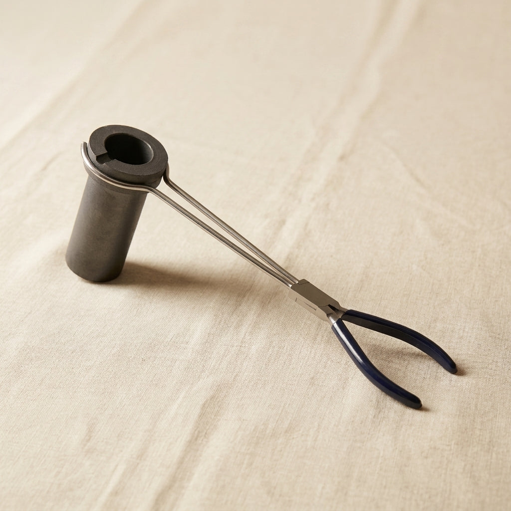 2 KG Graphite Crucible with 13" Pouring Tongs Set, Melting Gold Silver, Casting Tools | Jewellery Making Tools | Toolsmith Ltd UK