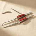 2 Piece Set, Reverse Cross Action Self-Grip Tweezers for Soldering, Straight and Curved Tops, Jewellery, Crafts and Beads | Watch & Clock Tools | Toolsmith Ltd UK