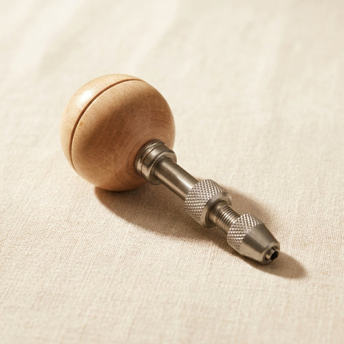 3.75-Inch Swivel Pin Vise with Wood Ball Handle, Drill Bits 3/32 in Diameter | Jewellery Making Tools | Toolsmith Ltd UK