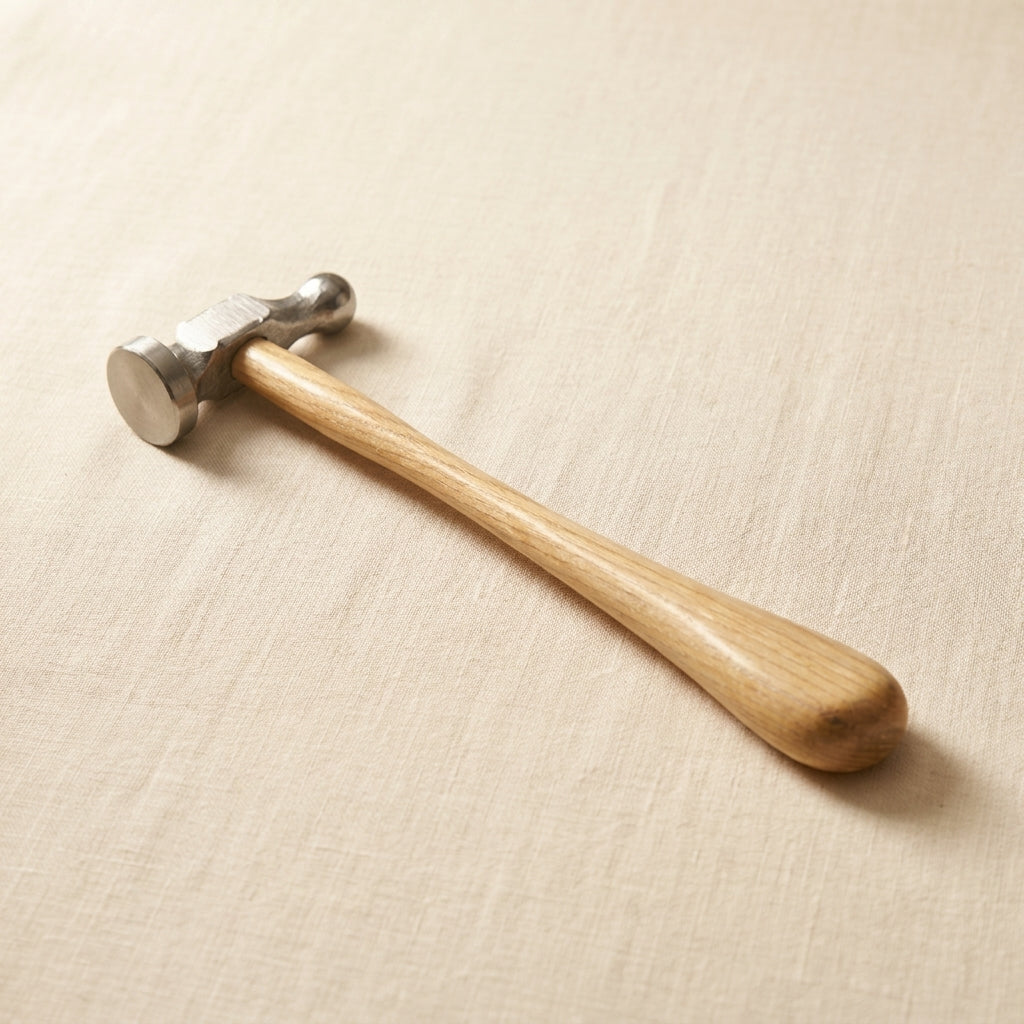 32mm Flat Face Texturing and Forming Hammer for Metal, Jewellery and Metalworking Tool with Wooden Handle | Jewellery Making Tools | Toolsmith Ltd UK