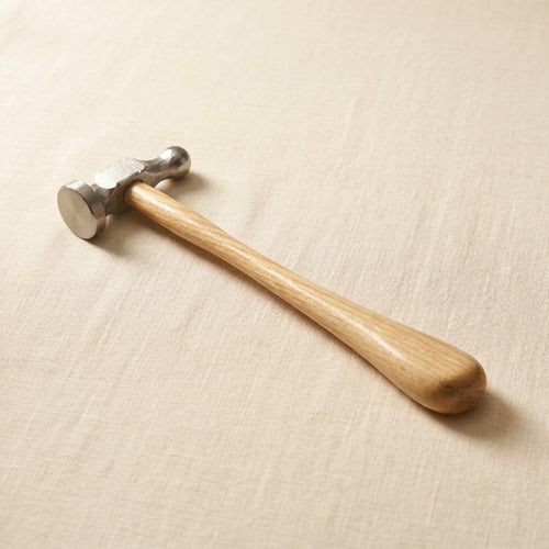 32mm Flat Face Texturing and Forming Hammer for Metal, Jewellery and Metalworking Tool with Wooden Handle | Jewellery Making Tools | Toolsmith Ltd UK