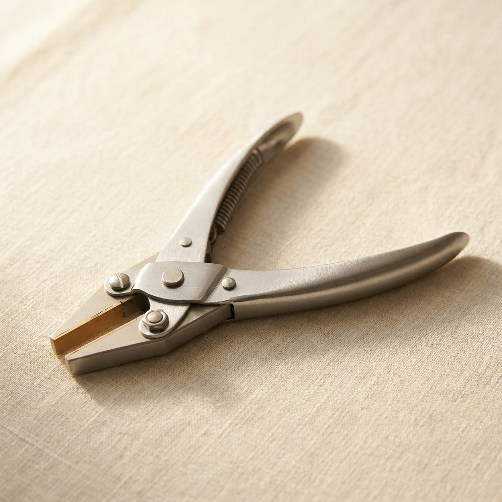 5.5 Inch Heavy Duty Parallel Action Flat Nose Pliers with Smooth Brass Jaws, for Jewellery Making and Wire Work | Jewellery Making Tools | Toolsmith Ltd UK