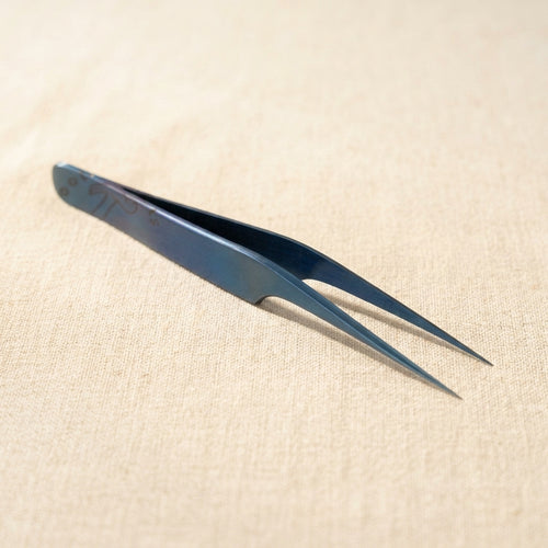 5A- Ti, Titanium Anti-Magnetic Tweezers, 120mm, Professional Watch and Jewellery Repair Tool | Jewellery Making Tools | Toolsmith Ltd UK