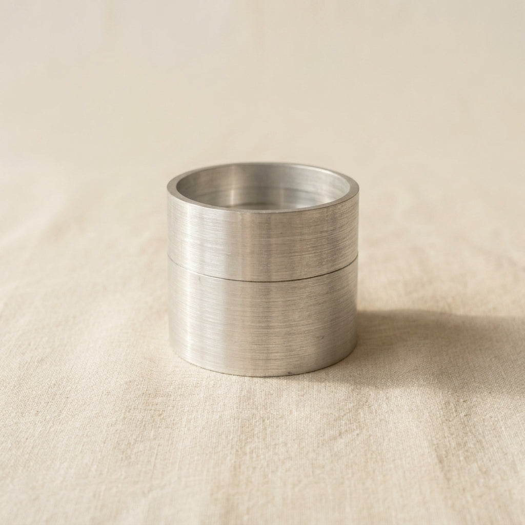 60mm x 60mm Aluminium Sand Casting Mould Rings, 2-Part Set for Delft Clay and Petrobond | Jewellery Making Tools | Toolsmith Ltd UK