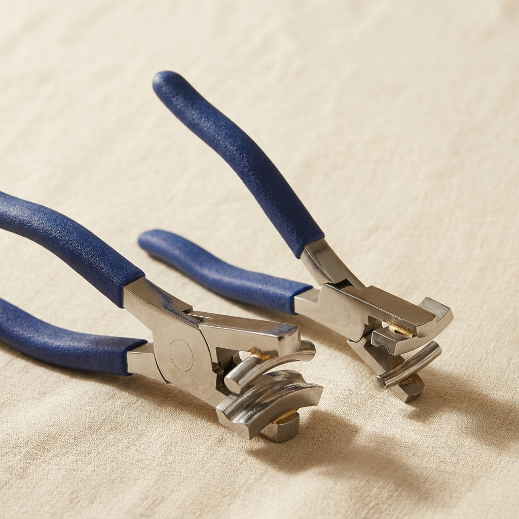 7/16" Channel Anticlastic Pliers for Jewellery Making, Rings Bangles Bracelet Forming and Repair, Blue Handles, Stainless Steel | Jewellery Making Tools | Toolsmith Ltd UK