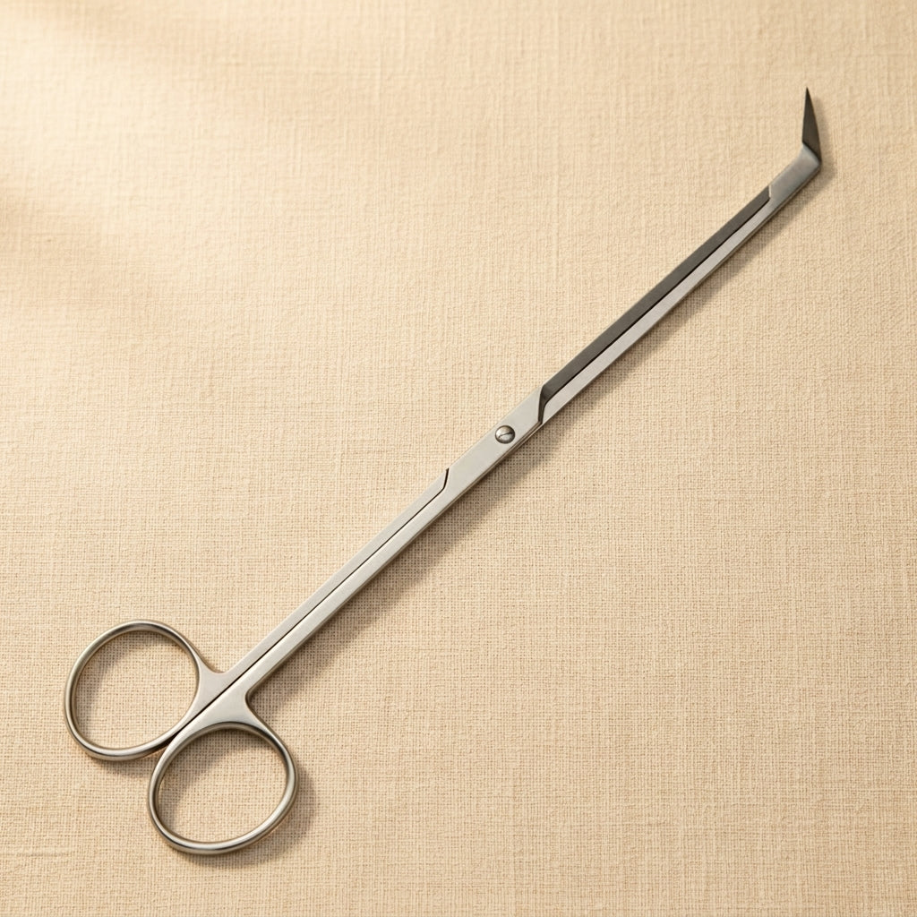 Aquarium Plant Scissors, 45 Degree Angled, Stainless Steel, 7.5" Long, Professional Tool for Aquascaping Maintenance and Trimming, Live Plants and Tank Care | Hobby & Craft Tools | Toolsmith Ltd UK