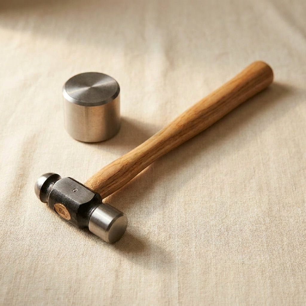 Ball Peen Hammer, 4 oz/ 113g, Metal Working Tool for Jewellery Making and Crafts, Wooden Handle | Jewellery Making Tools | Toolsmith Ltd UK