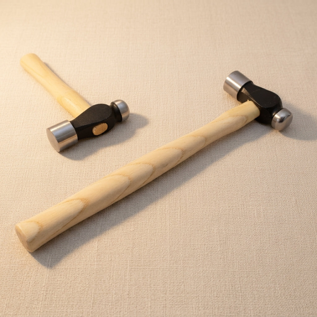 Ball Peen Hammer, 8 oz, Metal Work Forming, Jewellery Making, Hobby Crafts, Wooden Handle | Watch & Clock Tools | Toolsmith Ltd UK