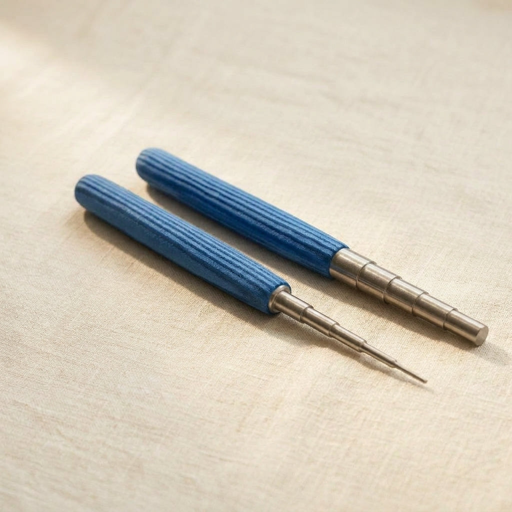 Blue Foam Handles Wire Wrapping Mandrels Set for Jewellery Making, Crafts Tool, Stainless Steel, 2 Piece | Jewellery Making Tools | Toolsmith Ltd UK
