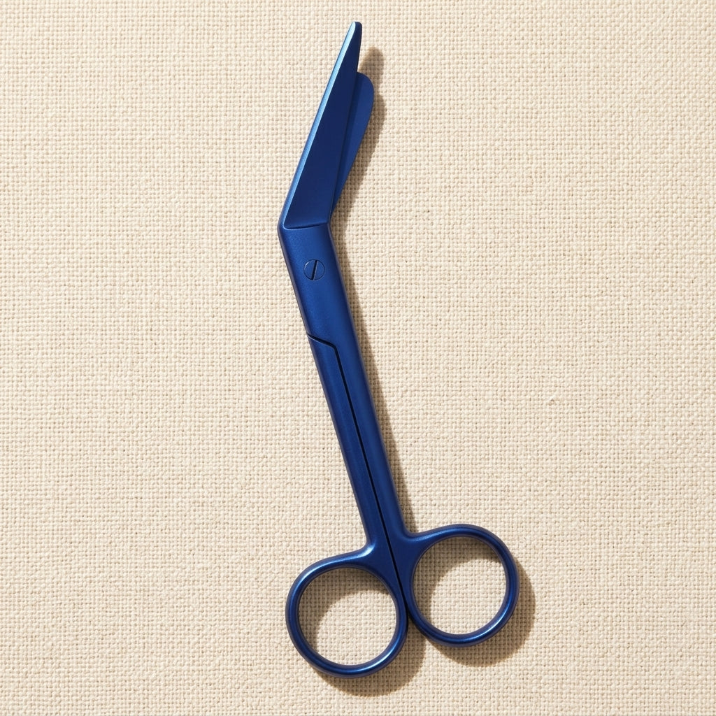 Blue Lister Bandage Scissors, 7.5 Inch, Stainless Steel, Straight Blade, Ambidextrous, First Aid | Surgical Instruments | Toolsmith Ltd UK
