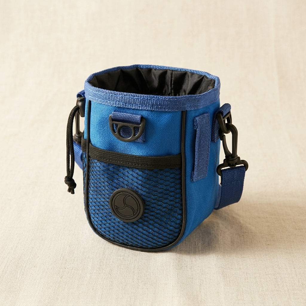Blue Pet Training Treat Pouch, 6" x 3" Dog Cat Premium Reward Bag with Detachable Shoulder Strap, for Puppy Obedience Training, Waste Bag Dispenser, Belt Clip | Pet Grooming Tools | Toolsmith Ltd UK