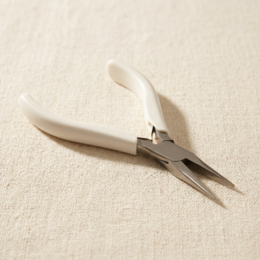 Chain Nose Pliers 120mm, White Molded Handles, Jewellery Making Tool for Hobby Wire Work | Jewellery Making Tools | Toolsmith Ltd UK