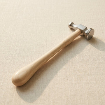 Chasing Hammer Jewellery Tool, 28mm Flat Face, Wood Handle, Repousse Silversmith Hammer, 1.10 Inch | Jewellery Making Tools | Toolsmith Ltd UK