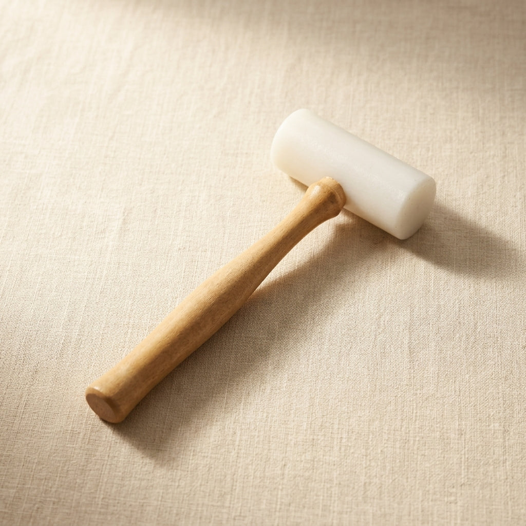 Dead Blow Teflon Jewellery Hammer, 44 x 98 mm Head, Wooden Handle, Forming and Shaping Mallet | Jewellery Making Tools | Toolsmith Ltd UK