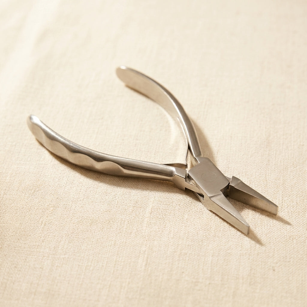 Design Handles Flat Nose Pliers for Jewellery Crafts, Polished Stainless Steel, 5.5 Inch, Wire Working Tool | Jewellery Making Tools | Toolsmith Ltd UK