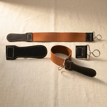 Double Sided Real Leather Strop Belt for Straight Razor Sharpening, 17 Inch Long, 2 Inch Wide, Cut Throat Barber Shaving | Jewellery Making Tools | Toolsmith Ltd UK