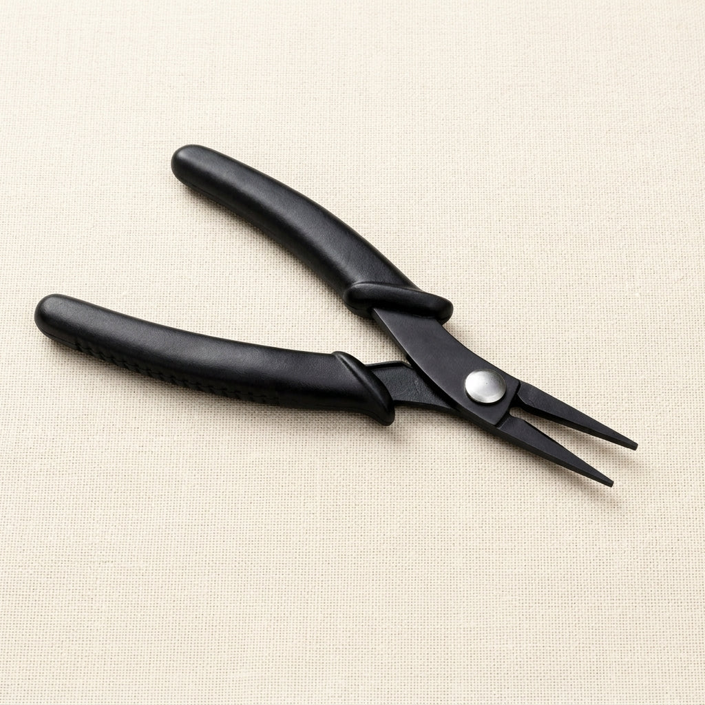 Economy Flat Nose Pliers, Black, 5 Inch, Slim Line, for Beading Jewellery Hobby Crafts Wire Work | Jewellery Making Tools | Toolsmith Ltd UK