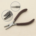 Ergonomic Comfort Half Round Flat Nose Pliers, Stainless Steel, 5.5 Inch, PVC Grips, Jewellery Crafts Hobby | Jewellery Making Tools | Toolsmith Ltd UK