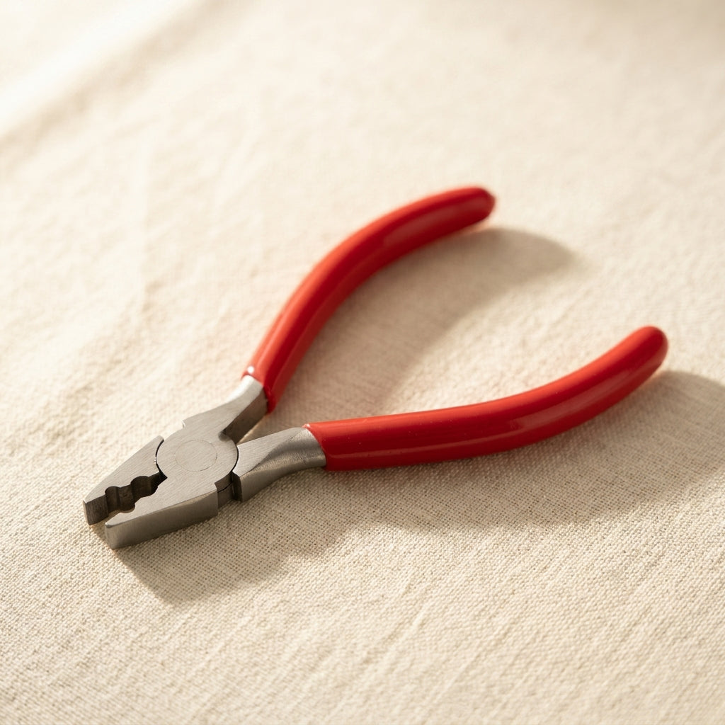 Fold Over Leather & Suedu Crimping Pliers, Smooth Round Finish, 9 mm Jaws | Jewellery Making Tools | Toolsmith Ltd UK