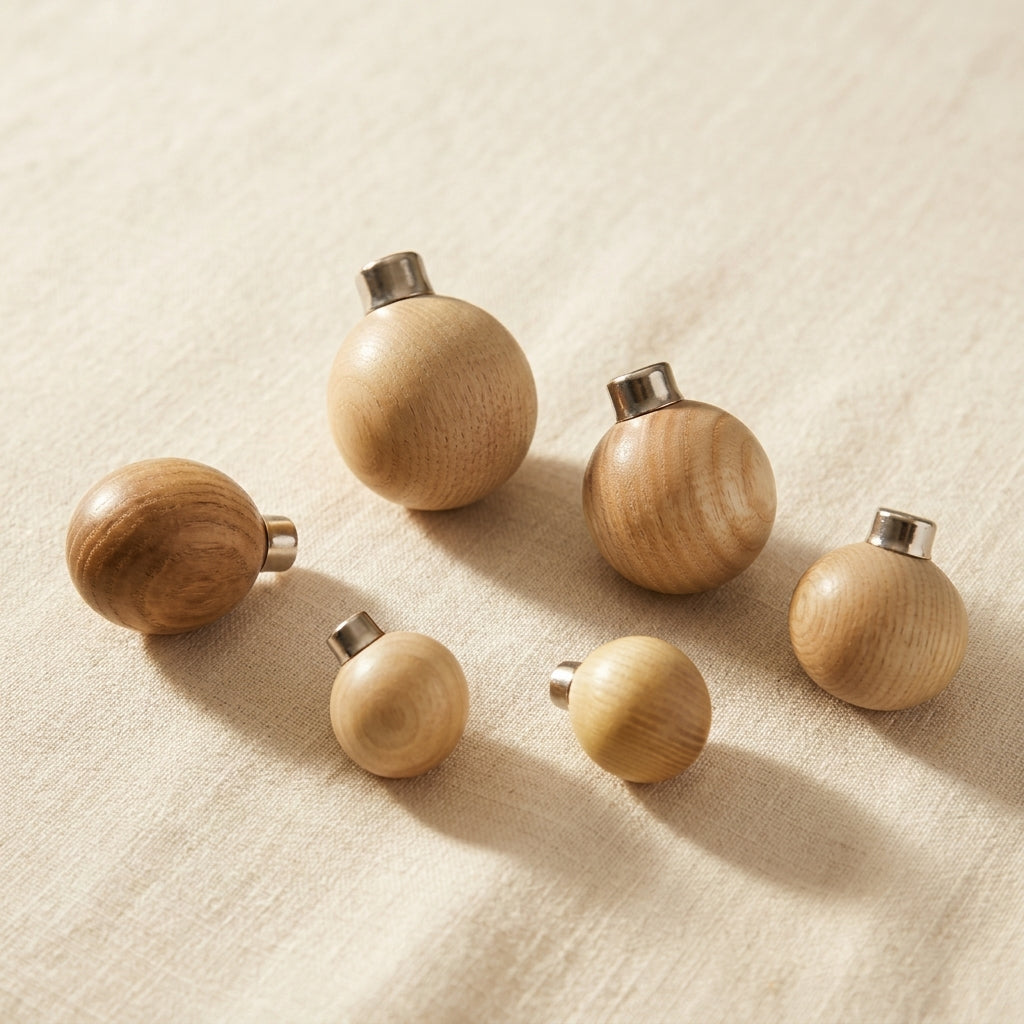 Generic Wood Graver Handles, Round Ball Shape, 34.4 mm Diameter, 6-Piece Set for Jewellery Setting | Jewellery Making Tools | Toolsmith Ltd UK
