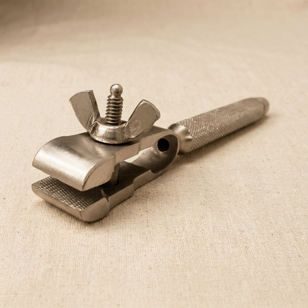 Hand Vise Clamp Tool with Wide Jaws, Multi Purpose, Steel, Hollow Handle, for Jewellery, Wire Twisting, Crafts and Fishing Hook | Jewellery Making Tools | Toolsmith Ltd UK