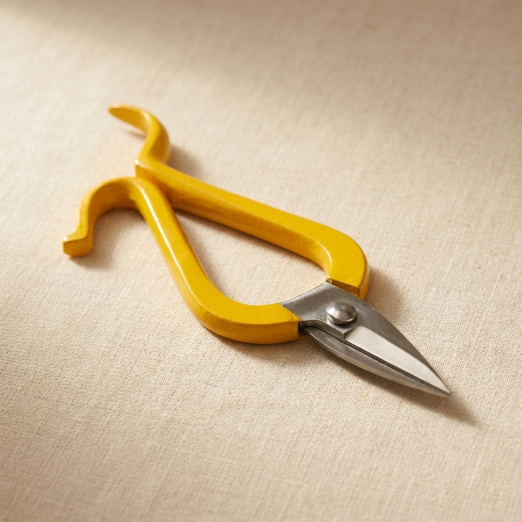 Heavy Duty Jewellers Shear, Stainless Steel Short Blade, Curved Yellow Handles, 5-1/5 Inch, for Jewellery, Hobby and Crafts | Jewellery Making Tools | Toolsmith Ltd UK