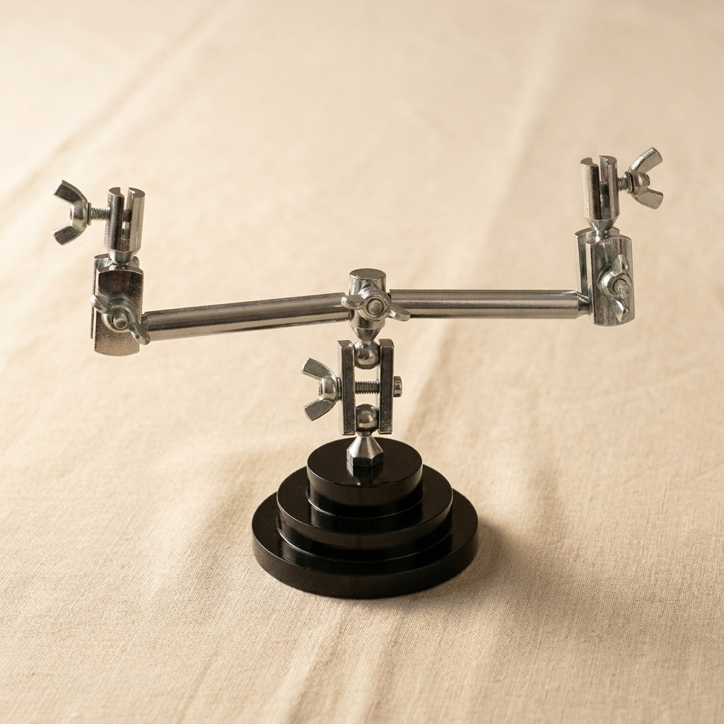 Heavy Duty Third Hand Base with Double Clamp, Helping Hand Tool for Jewellery Making, Hands Free Soldering with Tweezer Holder | Jewellery Making Tools | Toolsmith Ltd UK