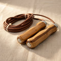Leather Jump Rope with Wooden Handles, Adjustable Skipping Rope for Fitness, Gym Workout and Exercise | Hobby & Craft Tools | Toolsmith Ltd UK