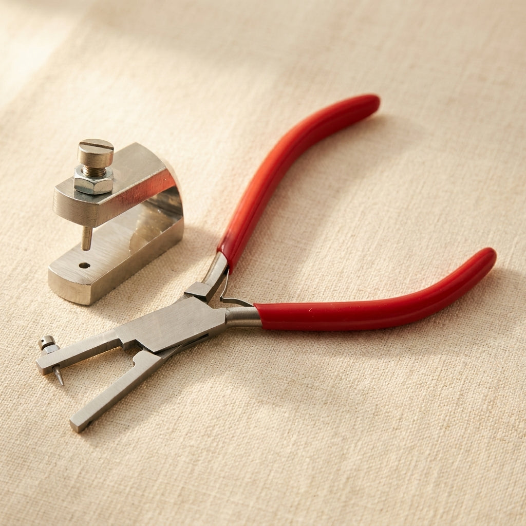 Metal Punch Hole Pliers for Soft Metals Plastics and Leather, 1.5mm, Tool Steel, Ergonomic Rubber Coated Handle | Jewellery Making Tools | Toolsmith Ltd UK