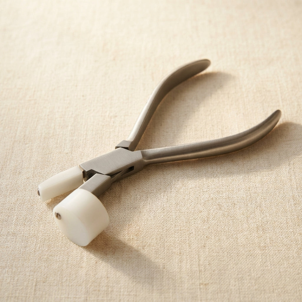 Optical Bending and Shaping Pliers with Nylon Jaws, Stainless Steel, for Cold Bending Temple Ends, 140mm | Jewellery Making Tools | Toolsmith Ltd UK