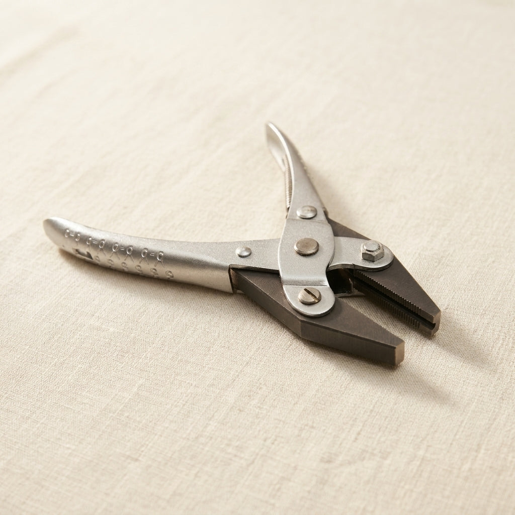 Parallel Action Flat Nose Serrated & Grooved Pliers with Spring, 140 mm Jewellery Making Crafts Tool | Jewellery Making Tools | Toolsmith Ltd UK