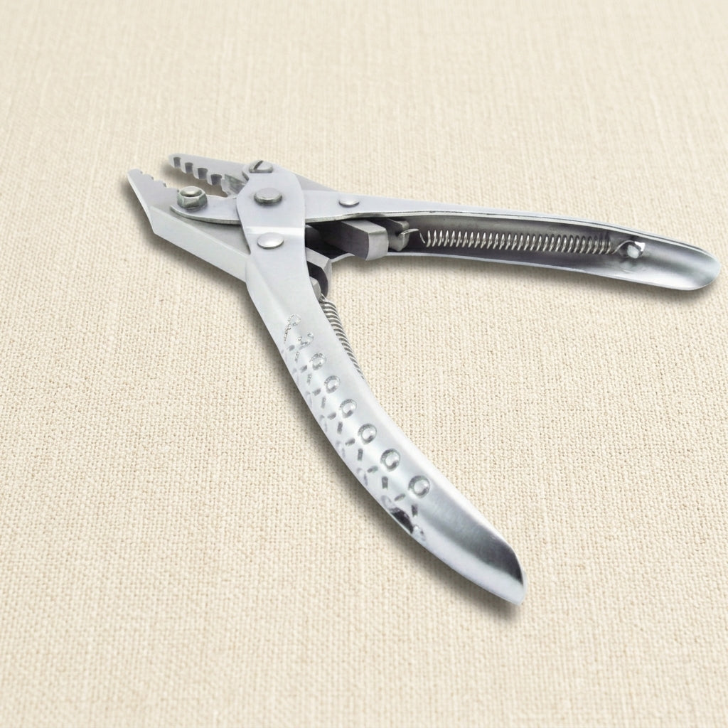 Parallel Spring Action Swedging Pliers, 4-Hole Design, for Woodwind Repair and Jewellery Crafts | Jewellery Making Tools | Toolsmith Ltd UK