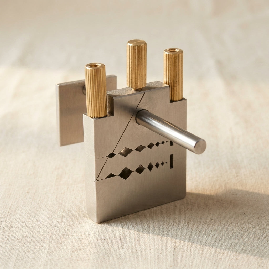 Precision Metal Chenier Miter Jig Vise, Filing Block with Multiple Angles, Tube Cutter with Brass Knobs | Jewellery Making Tools | Toolsmith Ltd UK