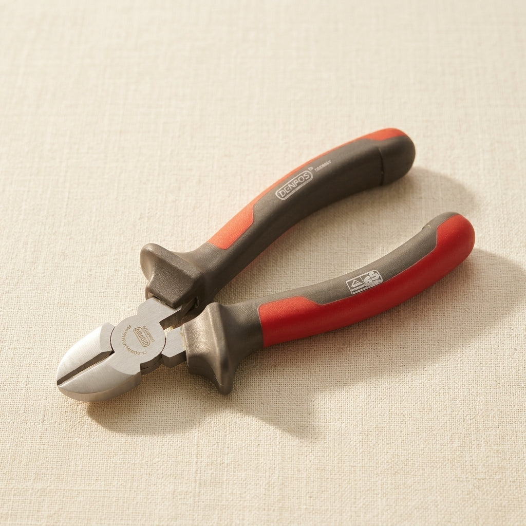 Premium Chromium-Vanadium Steel Diagonal Side Wire Cutters, 5.5 Inch Red and Grey, Professional Electrical Cable Pliers | Jewellery Making Tools | Toolsmith Ltd UK