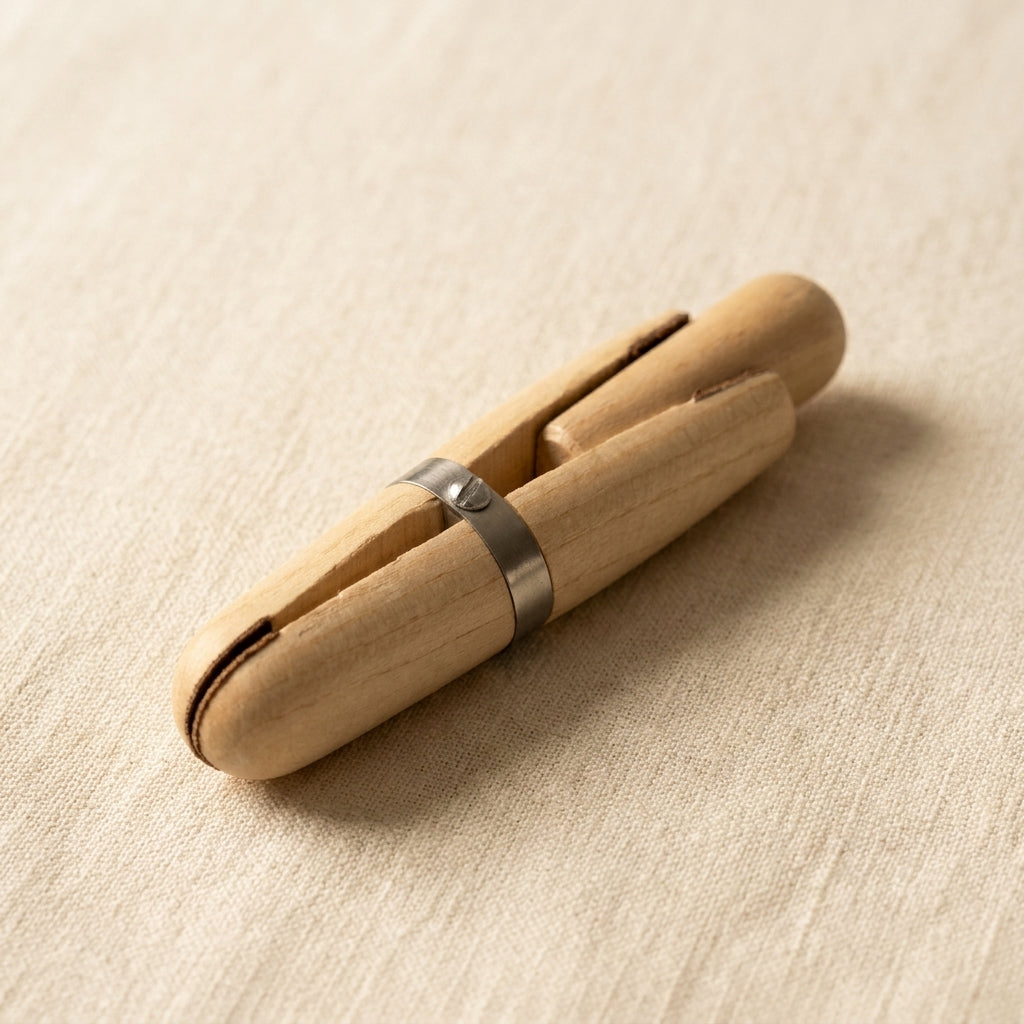 Premium Double Ended Wooden Ring Clamp with 1" Leather Jaws, Durable Hardwood Jewellery Crafts Making Tool with Stopper | Jewellery Making Tools | Toolsmith Ltd UK