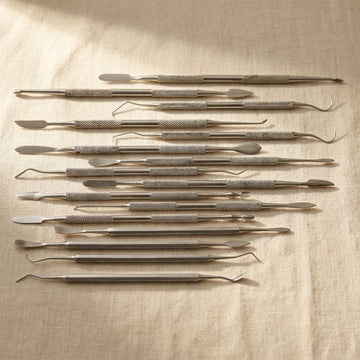 Professional 16-Piece Stainless Steel Wax Carving Tools, Double Ended, Dental Sculpting and Clay Modelling Instruments | Dental Instruments | Toolsmith Ltd UK