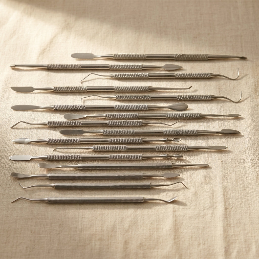Professional 16-Piece Stainless Steel Wax Carving Tools, Double Ended, Dental Sculpting and Clay Modelling Instruments | Dental Instruments | Toolsmith Ltd UK