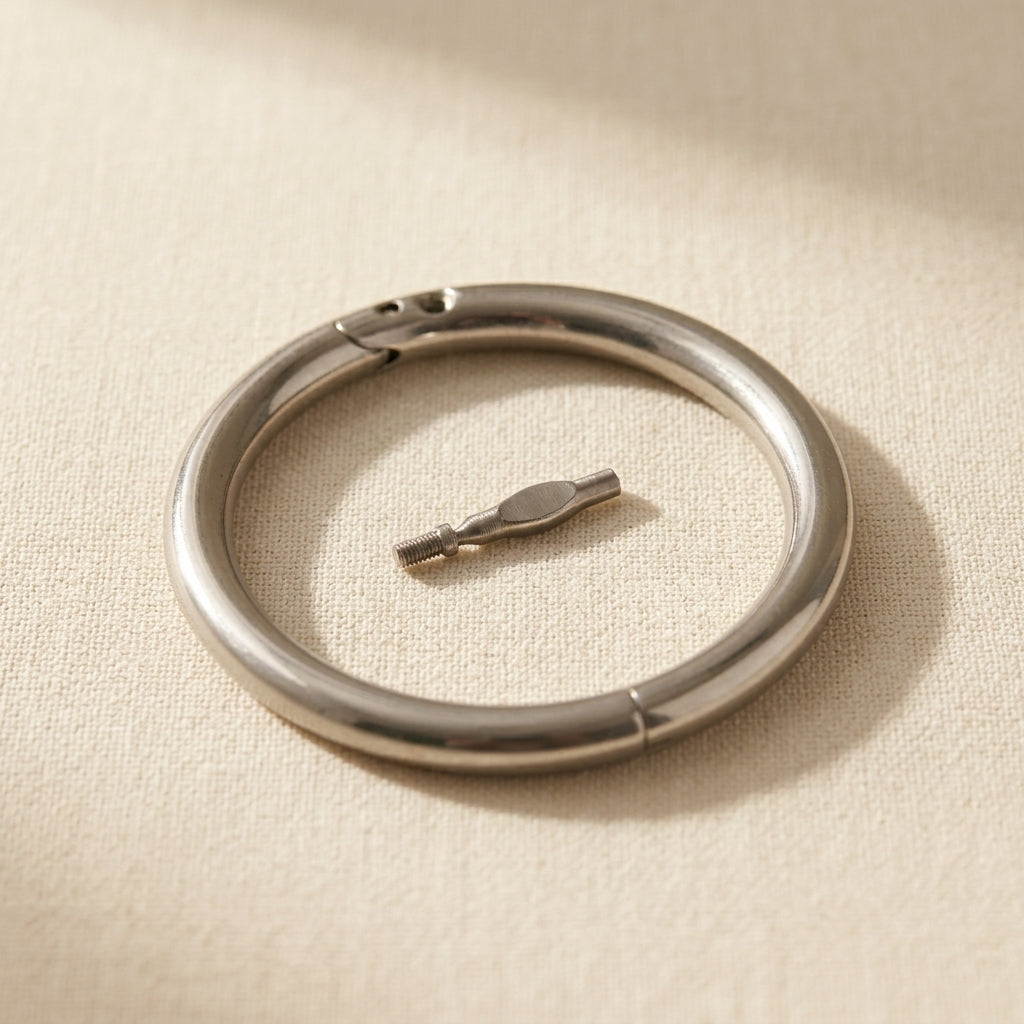Professional 3-Inch Stainless Steel Bull Nose Ring, Veterinary Farm Animal Cattle Equipment with Free Key | Veterinary Instruments | Toolsmith Ltd UK