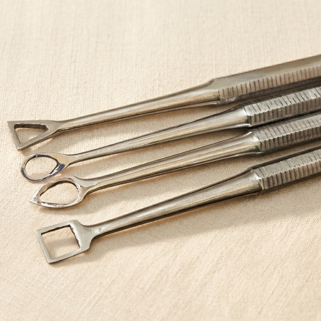 Professional 4 Pieces Double-Ended Wax Carving Tools Set, Stainless Steel Probes Carvers and Picks for Jewellery, Clay Art, Sculpture, Modelling | Jewellery Making Tools | Toolsmith Ltd UK