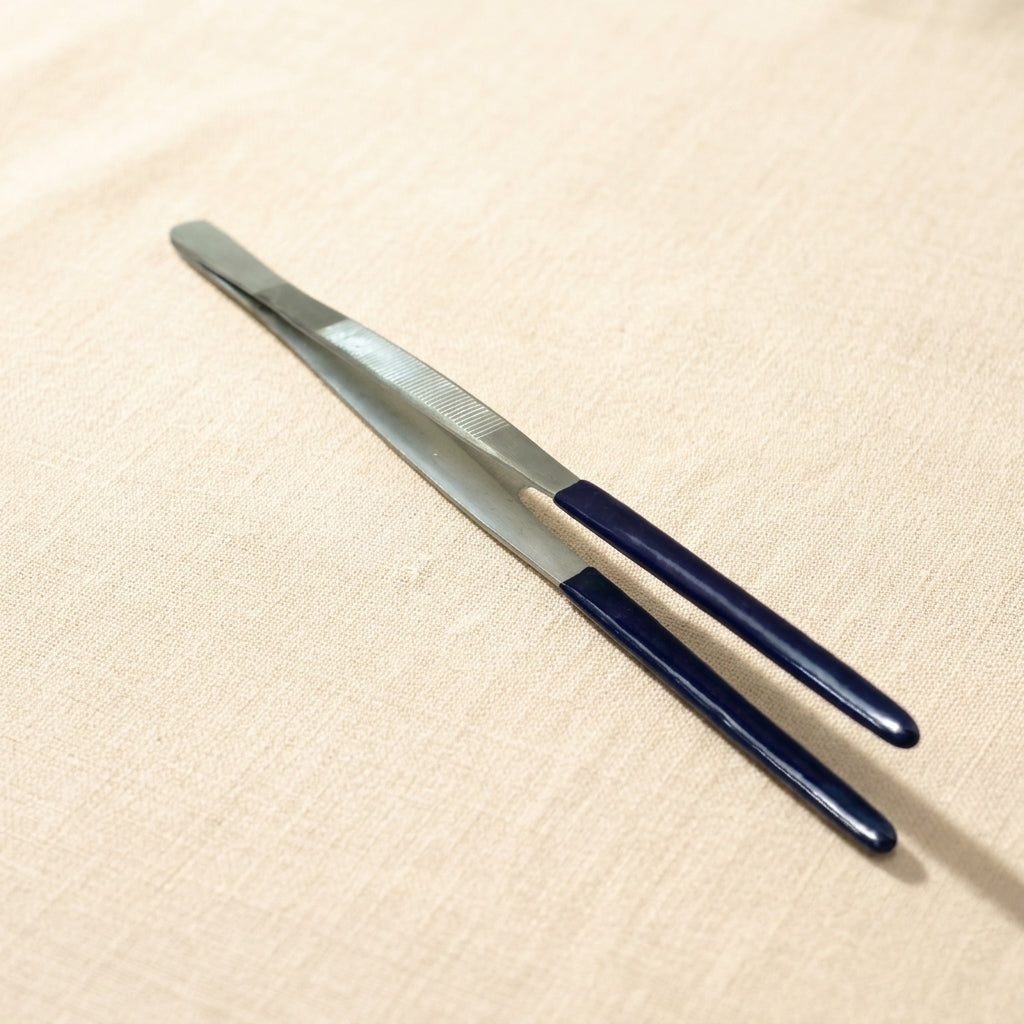 Professional 6" Heavy Duty Tweezers with PVC Plastic Coated Tips, Stainless Steel, for Steam Ultrasonic Cleaner | Jewellery Making Tools | Toolsmith Ltd UK