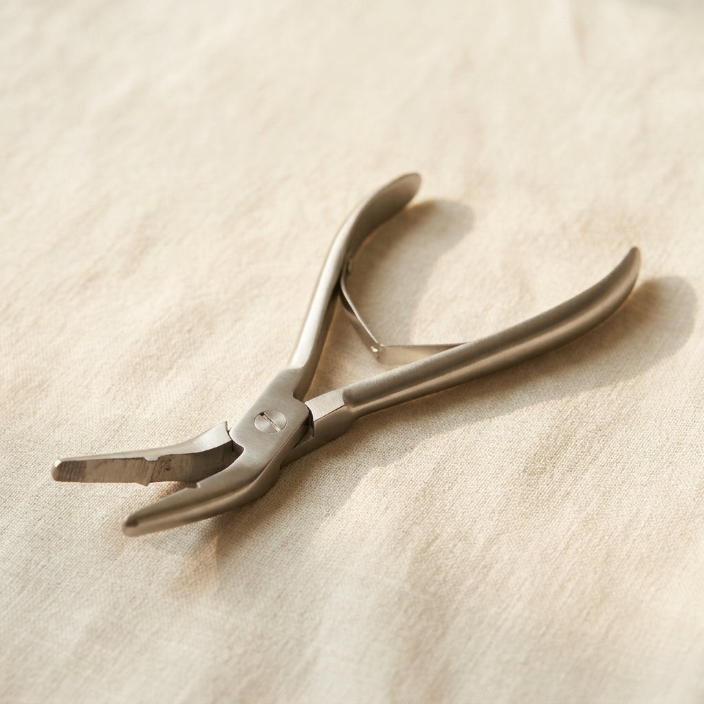 Professional 7 Inch Hair Extension Curved Pliers, Premium Stainless Steel Fitting and Removal Tool | Jewellery Making Tools | Toolsmith Ltd UK