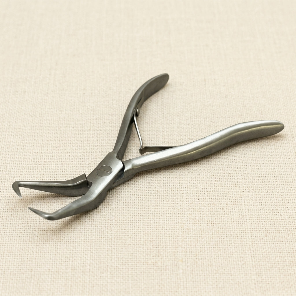 Professional Curved Handle Hair Extension Pliers, 5-Inch, Premium Stainless Steel Tool for Micro Rings & Fusion Bond Removal | Jewellery Making Tools | Toolsmith Ltd UK