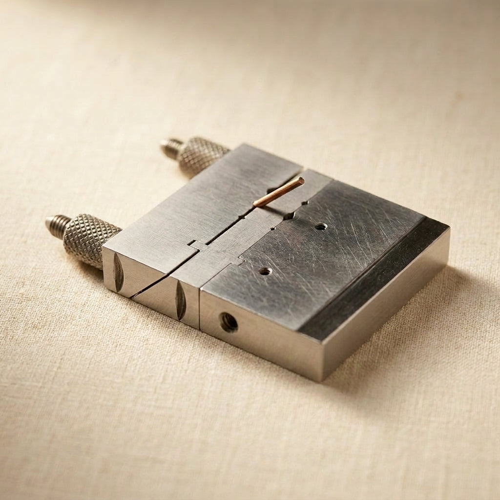 Professional Jewelers Miter Jig Filing Block with Chenier Joint Cutting Tool, Precision Metal Vise | Jewellery Making Tools | Toolsmith Ltd UK