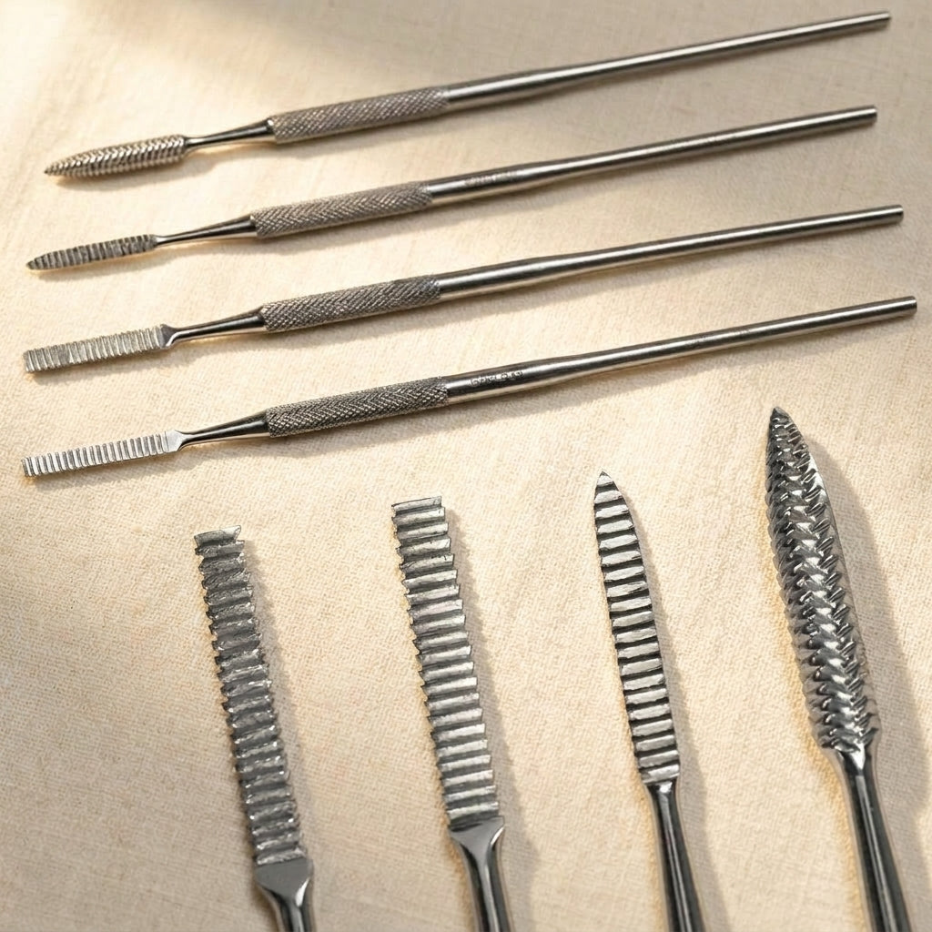 Professional Wax Carving File Set, 4-Piece Stainless Steel Jewellery Making Tools, Precision Casting Files for Crafting and Modeling | Jewellery Making Tools | Toolsmith Ltd UK