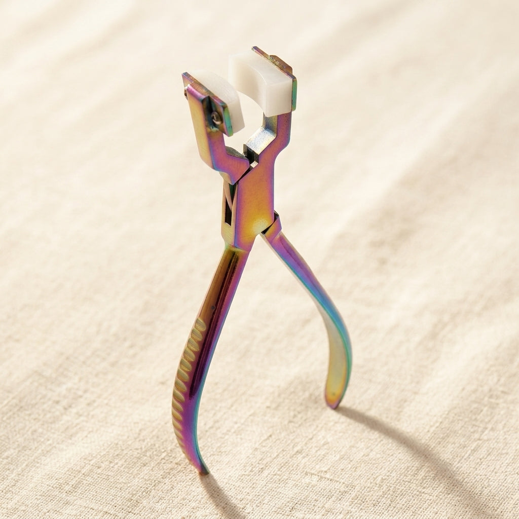 Rainbow Plasma Coated Pliers, Nylon Arc Jaws, Professional Watch Repair, Ring Bending and Bracelet Curving Tool, 150mm Length | Watch & Clock Tools | Toolsmith Ltd UK