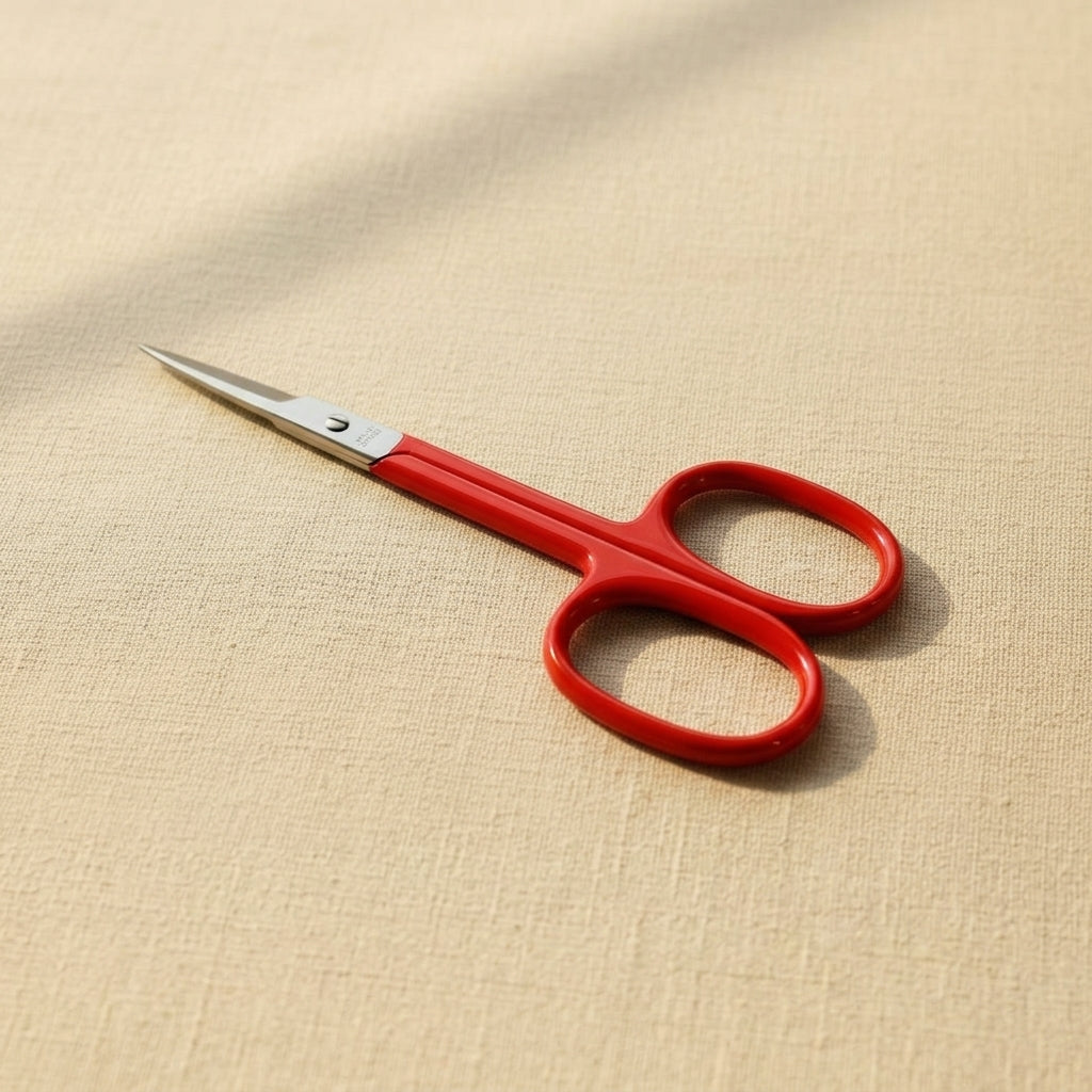 Red Straight Scissors, 3.5 Inch, Stainless Steel Blades, for Beading, Embroidery, Crafts, Manicure, Pedicure, Sewing | Beauty & Nail Tools | Toolsmith Ltd UK
