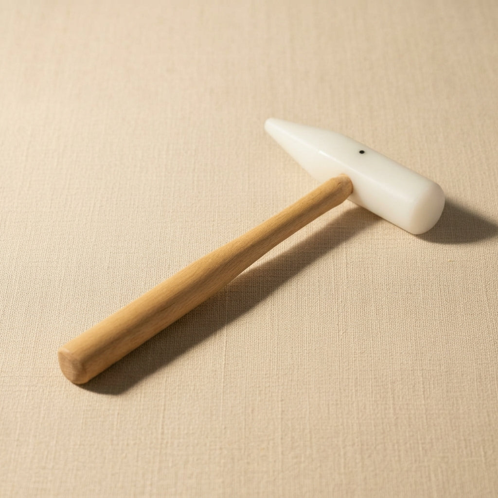 Round and Cone Head Teflon Mallet with Wooden Handle, Jewellery & Crafts Forming, Repousse and Shaping | Jewellery Making Tools | Toolsmith Ltd UK